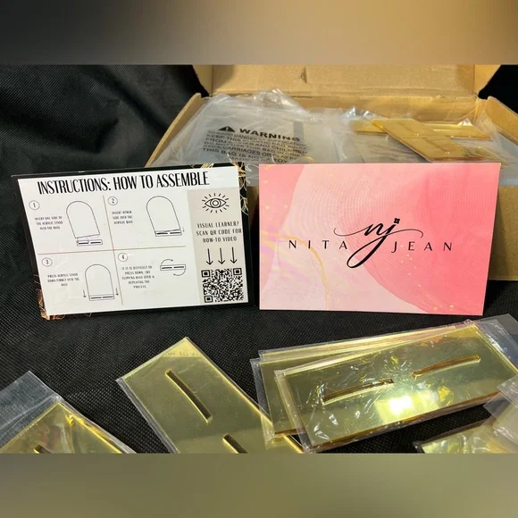 Gold Acrylic Number Sign 20 count - Picture 9 of 14